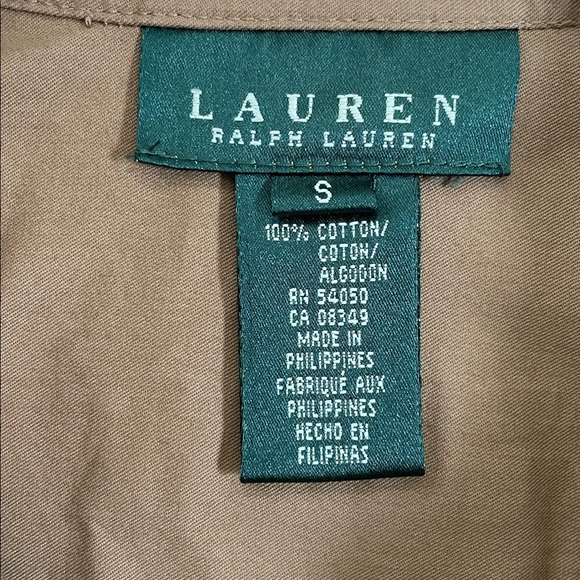 Ralph Lauren Women’s Military/Safari Vibes Khaki Long-Sleeve Snap Up Shirt S NWT - Picture 5 of 16
